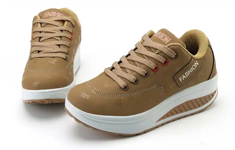 Fashion women sneakers 2018 breathable waterproof wedges platform shoes woman pu leather women casual shoes tenis feminino 41