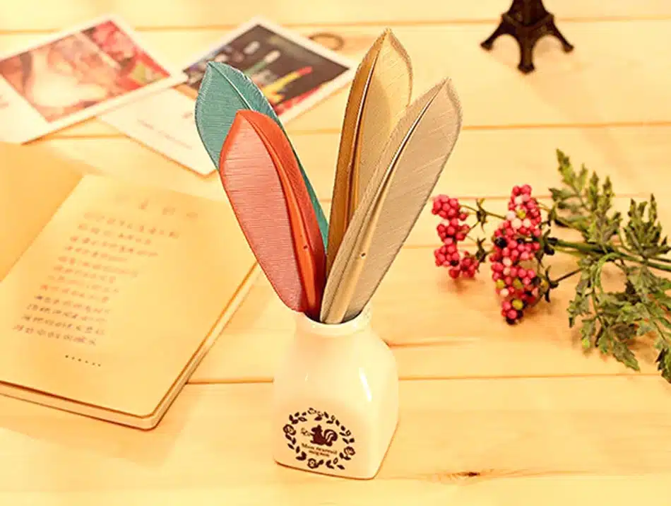 Beautiful Feather Pens Ballpoint Pen Writing For School Supplies Stationery Cheap Items Cute Kawaii Pen stationery items 19