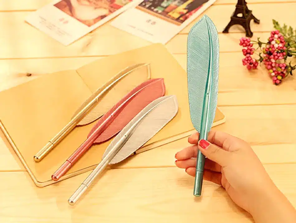Beautiful Feather Pens Ballpoint Pen Writing For School Supplies Stationery Cheap Items Cute Kawaii Pen stationery items 21