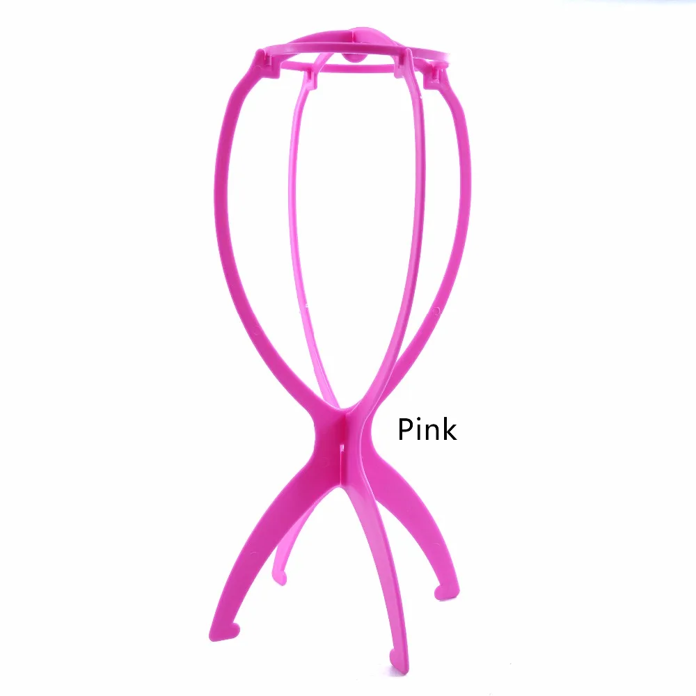 1PC Colorful Ajustable Wig Stands Plastic Hat Display Wig Head Holders 18x36Cm Mannequin Head/Stand Portable Folding Wig Stand 3
