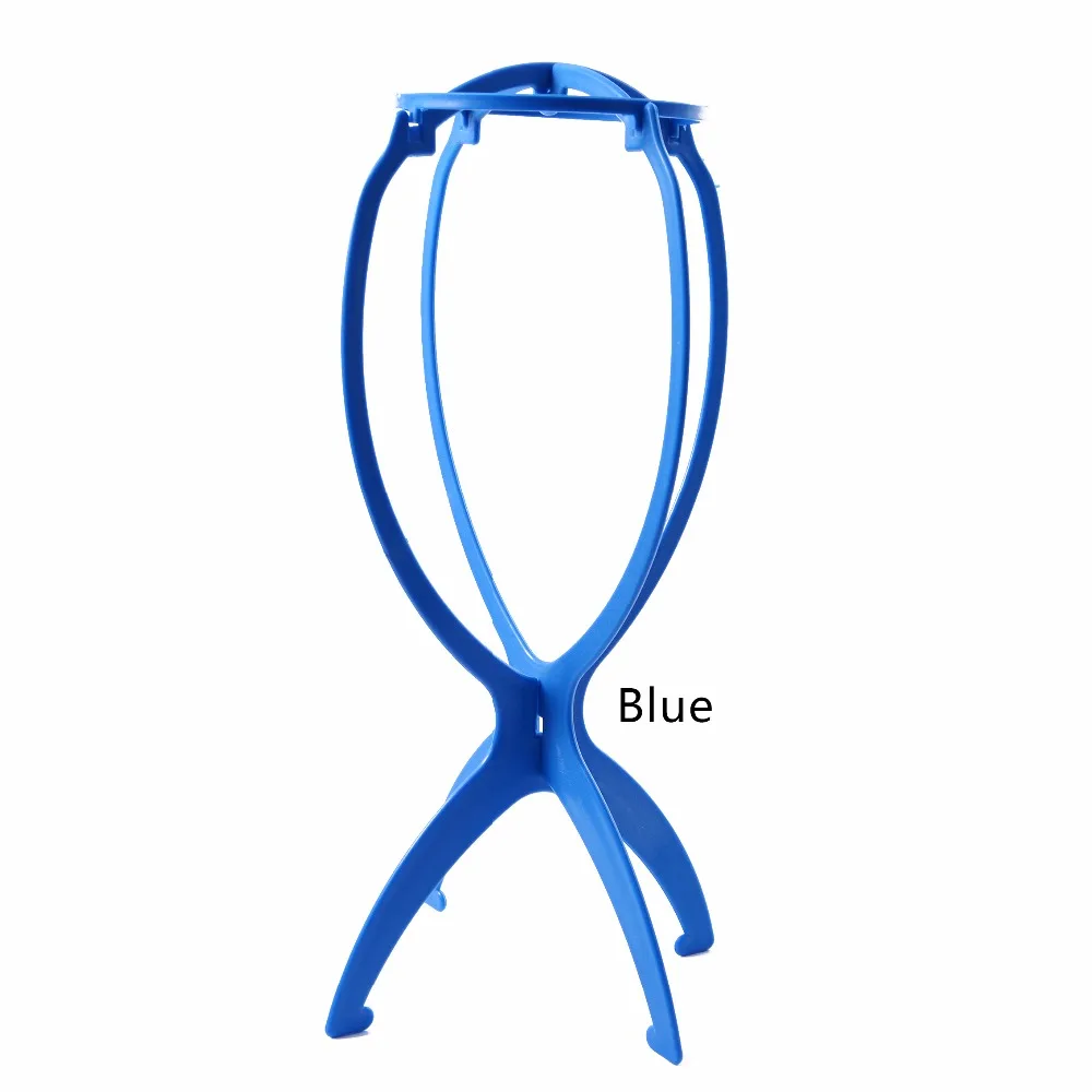 1PC Colorful Ajustable Wig Stands Plastic Hat Display Wig Head Holders 18x36Cm Mannequin Head/Stand Portable Folding Wig Stand 4