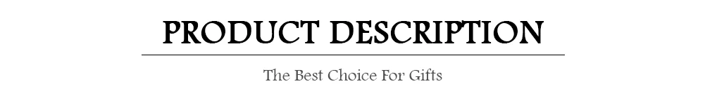 tekst 'product description' ja 'the best choice for gifts' valgel taustal