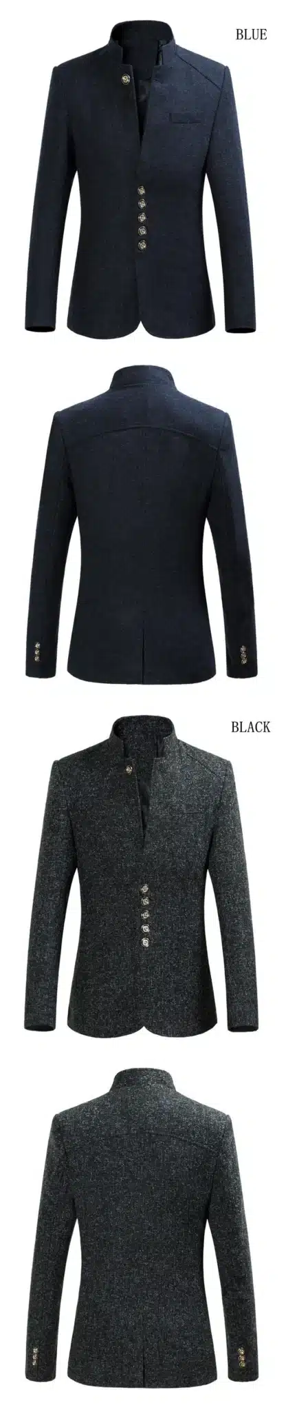 ZhenZhou Blazer Men 2017 Autumn New Style Stand Collar Male Blazer Slim Fit Mens Blazer Jacket Plus Size M-5XL 6XL High Quality 3