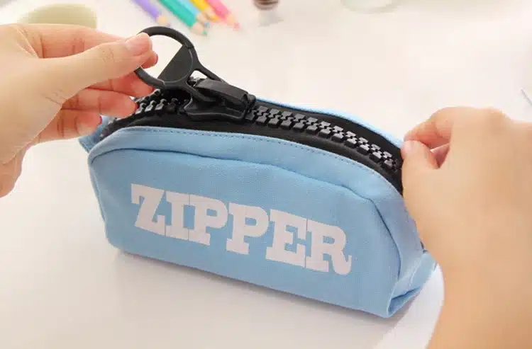 Korean Big Zipper Pencil Bag Large Capacity Canvas Pencil Case School Stationery Pen Storage Box Material Escolar Supplies 15