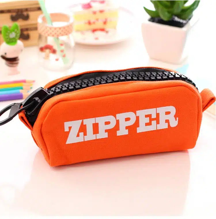 Korean Big Zipper Pencil Bag Large Capacity Canvas Pencil Case School Stationery Pen Storage Box Material Escolar Supplies 27
