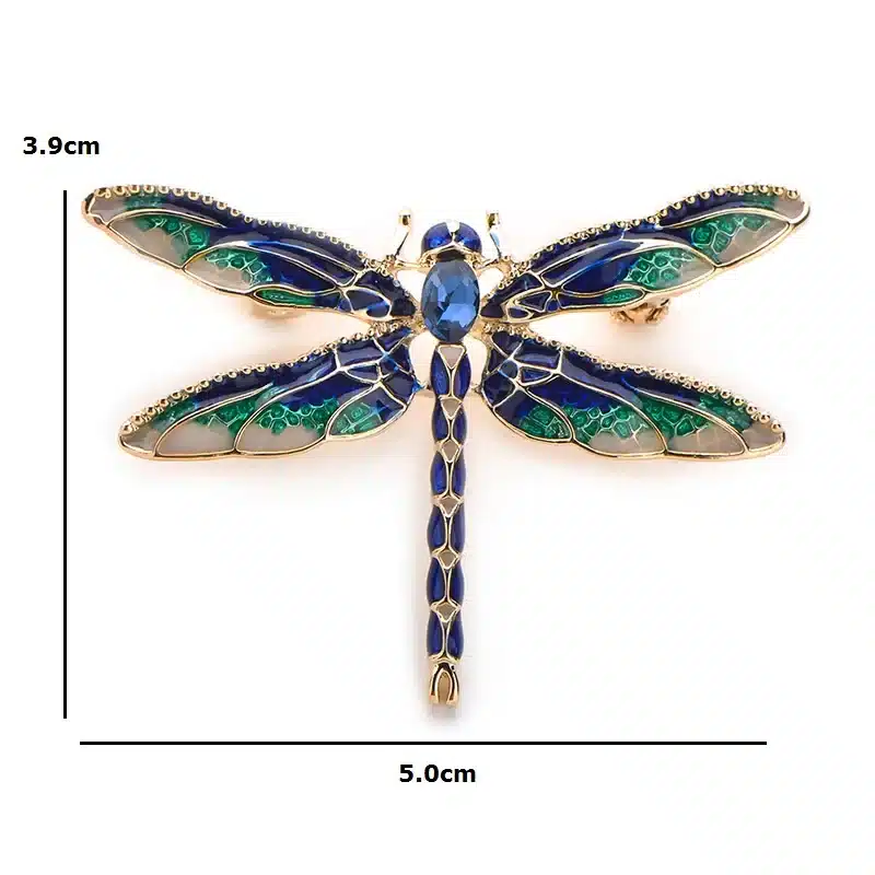 Wuli&Baby Green Purple Enamel Dragonfly Insects Brooches For Women And Men Alloy Metal Banquet Weddings Brooches Pins Gifts 10