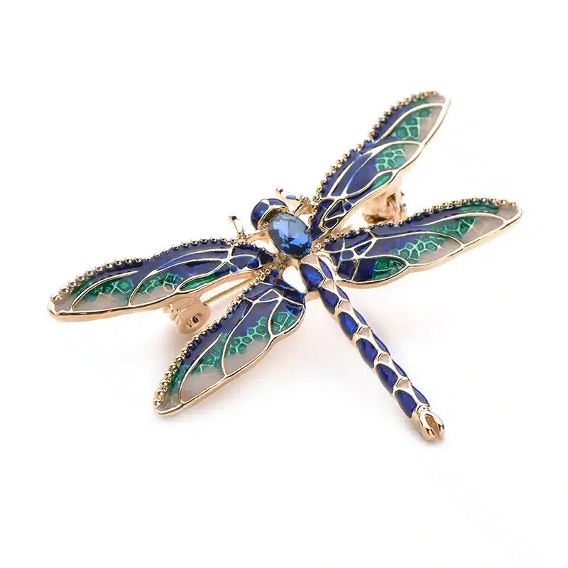 Wuli&Baby Green Purple Enamel Dragonfly Insects Brooches For Women And Men Alloy Metal Banquet Weddings Brooches Pins Gifts 12