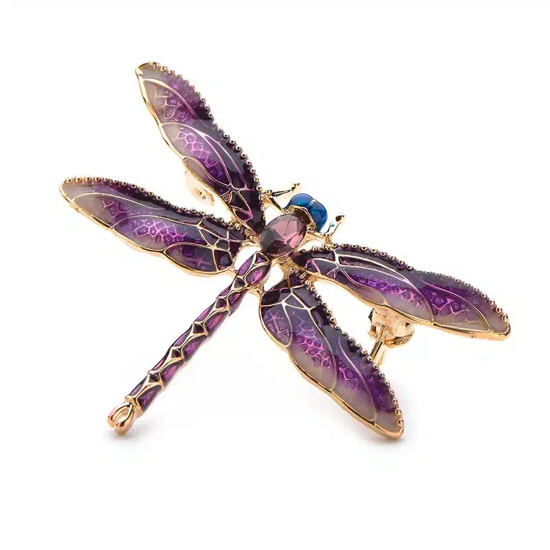 Wuli&Baby Green Purple Enamel Dragonfly Insects Brooches For Women And Men Alloy Metal Banquet Weddings Brooches Pins Gifts 17