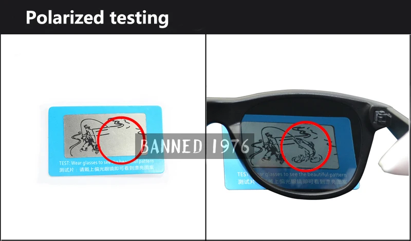 polariseeritud päikeseprillide test, mis näitab erinevust kaardi nähtavuses