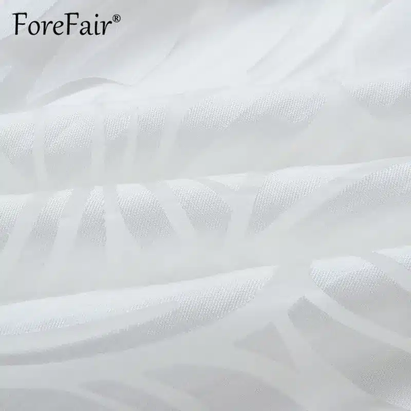 Forefair Women White Mesh Dress Elegant Vestidos Mujer 2019 Summer Sleeveless Backless Spaghetti Strap A Line Mini Ruffle Dress 20