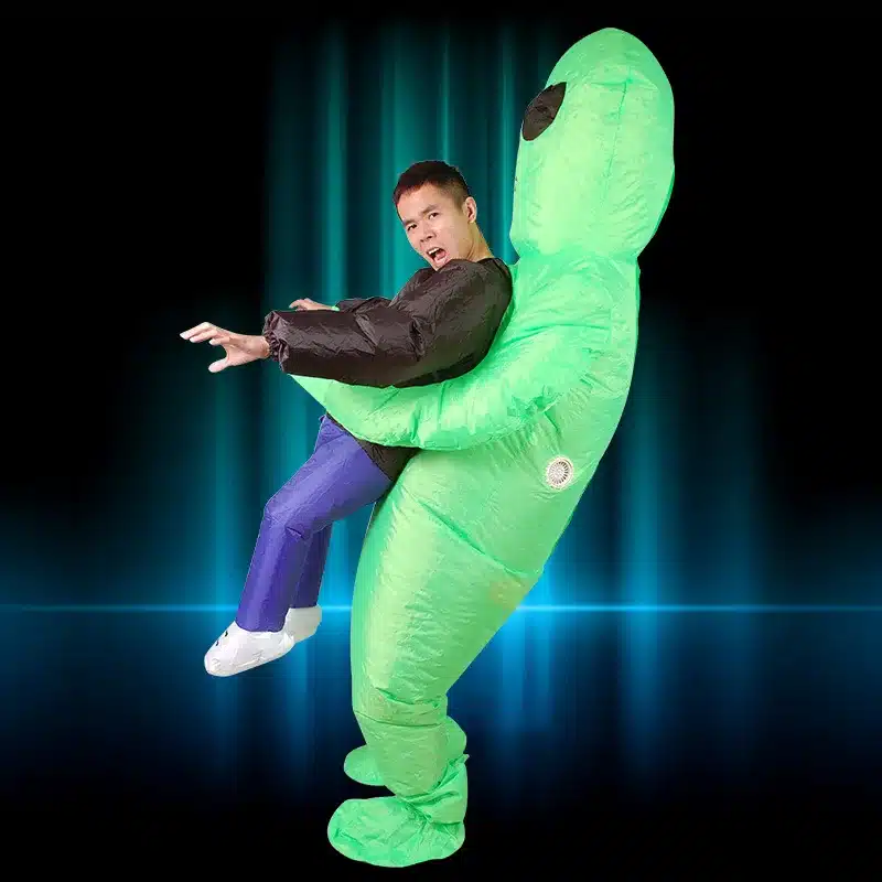 Green Alien Inflatable Costume For Adult Christmas/Halloween/Birthday/Make-up Party Fun Toys ET Dress Up Cosplay Suits Outfit 15