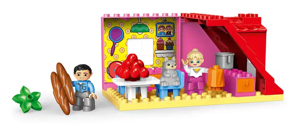 Duplos Friends Pink City Girl Princess Figure Family House Colourful Kids Building Block Educational Baby Toys Gift for 10505 12