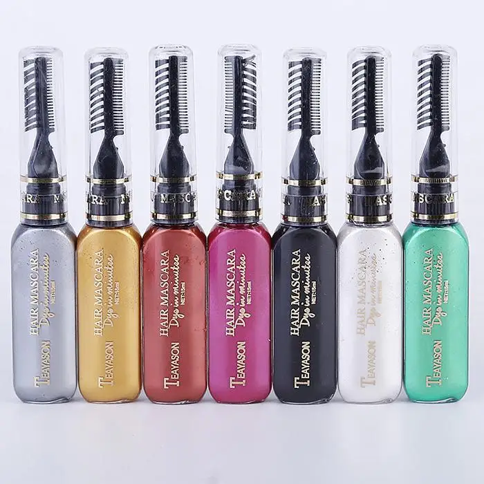 Beauty Women Hair Color Styling Hair Dye Color Chalk Temporary Non-toxic DIY Hair Cream Party Dye Pen Crayons 12