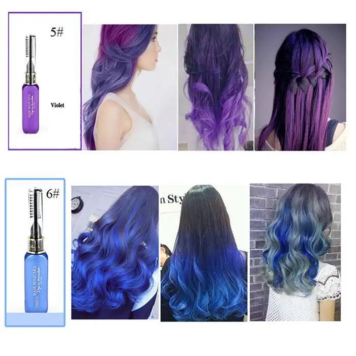 Beauty Women Hair Color Styling Hair Dye Color Chalk Temporary Non-toxic DIY Hair Cream Party Dye Pen Crayons 13