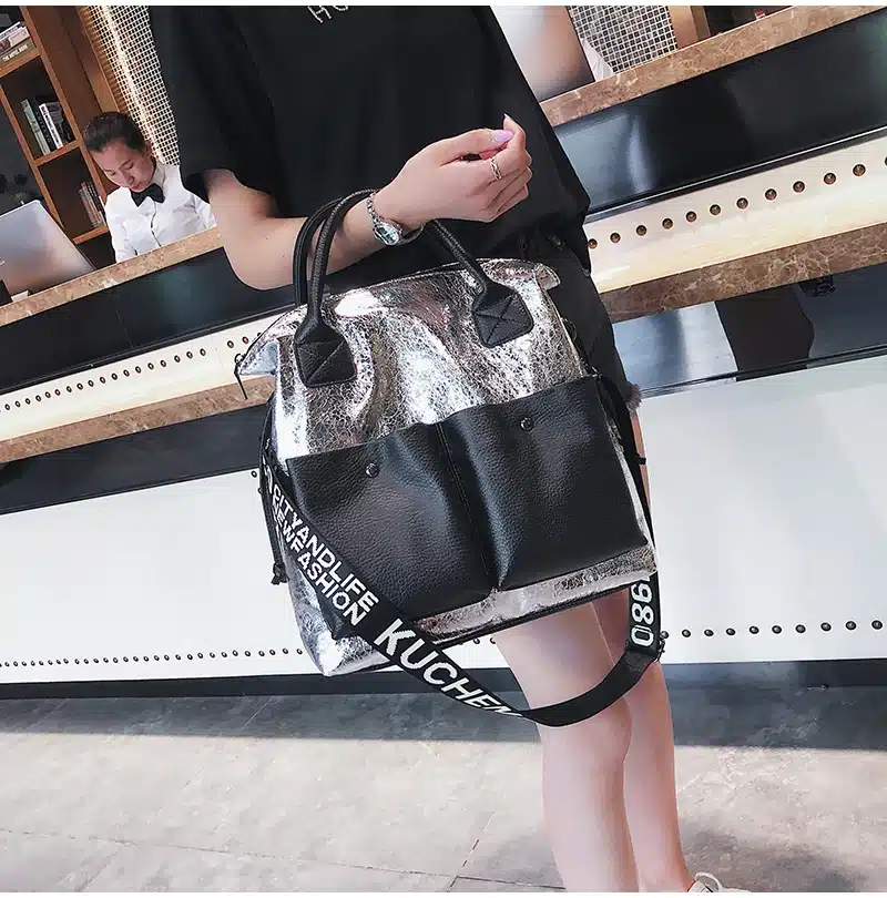 Toposhine Large Capacity Women Bags Fashion Shopping Bag Double Pocket Girl Casual Tote 2019 Young Lady Handbags Shoulder Bag 12