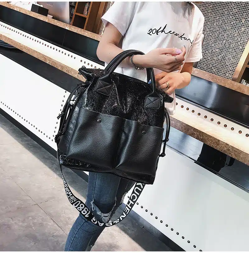 Toposhine Large Capacity Women Bags Fashion Shopping Bag Double Pocket Girl Casual Tote 2019 Young Lady Handbags Shoulder Bag 15