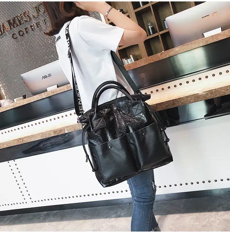 Toposhine Large Capacity Women Bags Fashion Shopping Bag Double Pocket Girl Casual Tote 2019 Young Lady Handbags Shoulder Bag 16