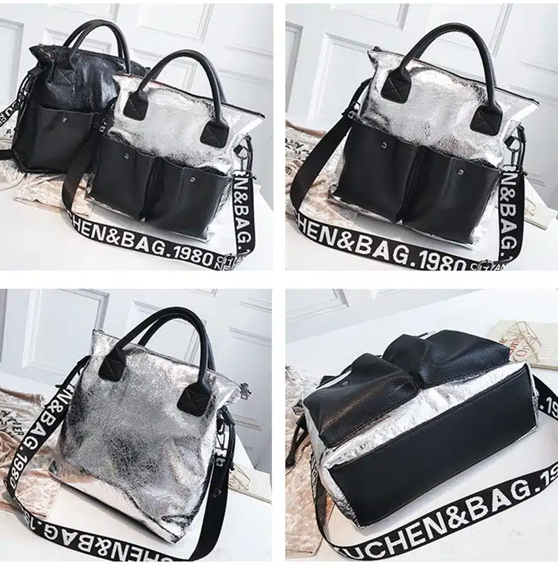 Toposhine Large Capacity Women Bags Fashion Shopping Bag Double Pocket Girl Casual Tote 2019 Young Lady Handbags Shoulder Bag 26