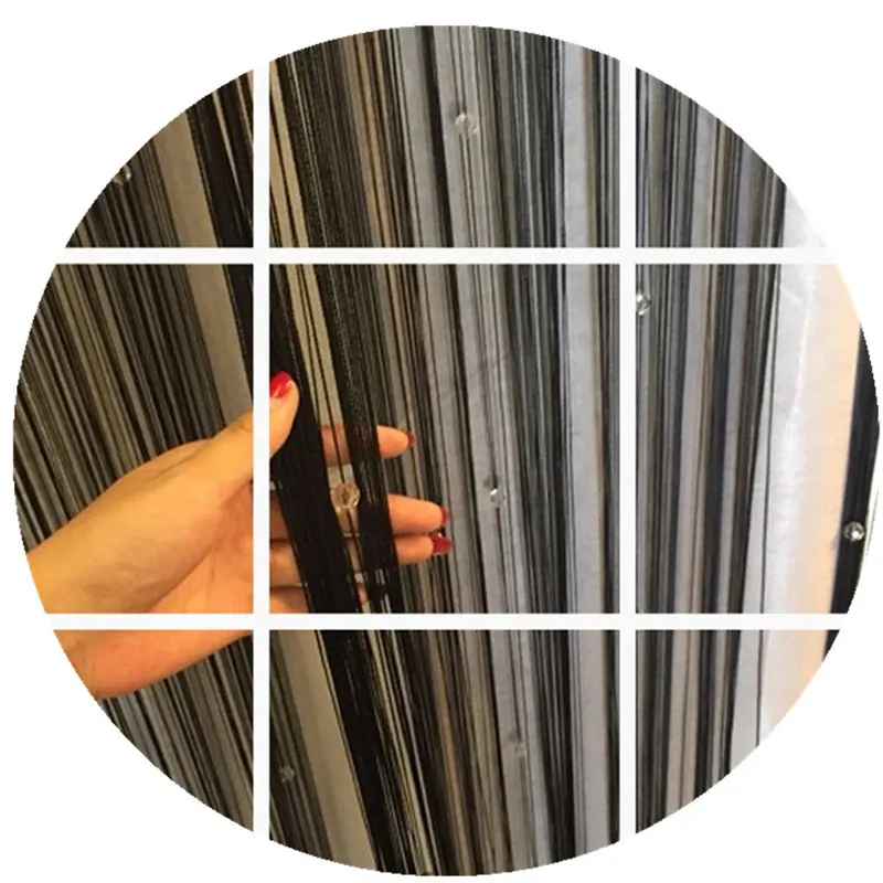 Beaded Curtain String Door Window Room Panel Glitter Crystal Ball Tassel String Line Door Window Curtain Room Divider Decorative 14