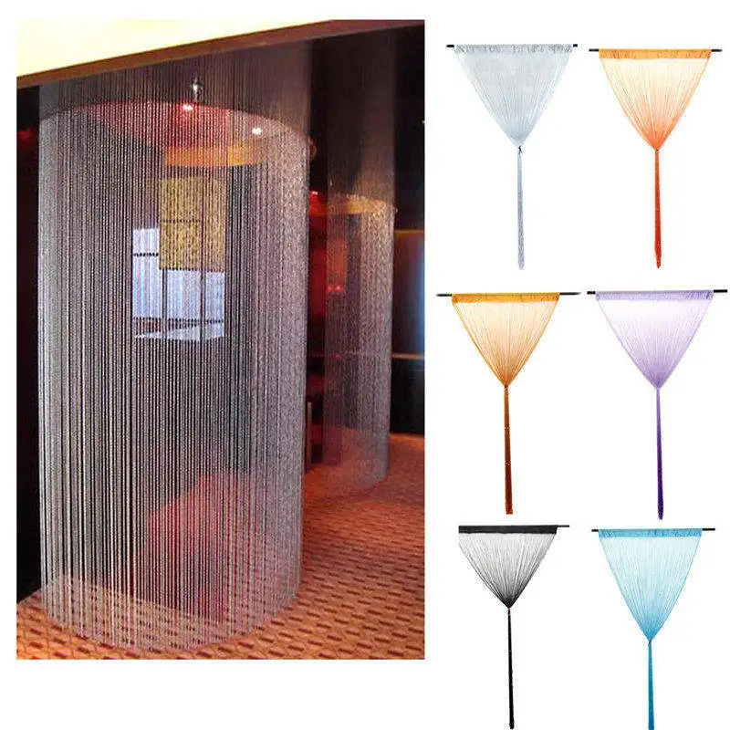 Beaded Curtain String Door Window Room Panel Glitter Crystal Ball Tassel String Line Door Window Curtain Room Divider Decorative 32