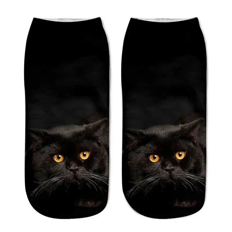 New Arrival 8 Colors 3D Cat Printed Anklet Socks Funny Casual Women Girls Short Socks Hosiery Clothing Accessories 11