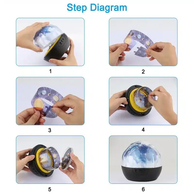 Night Light Projector Planet LED Lamp Dimmable Stars Earth Projector 360 Degree Rotating Amazing Kid Gift for Xmas New Year 14