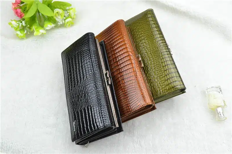 HH Genuine Leather Women Wallets Alligator Long Hasp Zipper Wallet Ladies Clutch Bag Purse 2019 New Female Luxury Purses 17