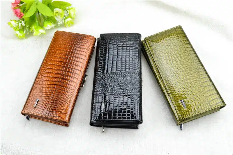 HH Genuine Leather Women Wallets Alligator Long Hasp Zipper Wallet Ladies Clutch Bag Purse 2019 New Female Luxury Purses 18
