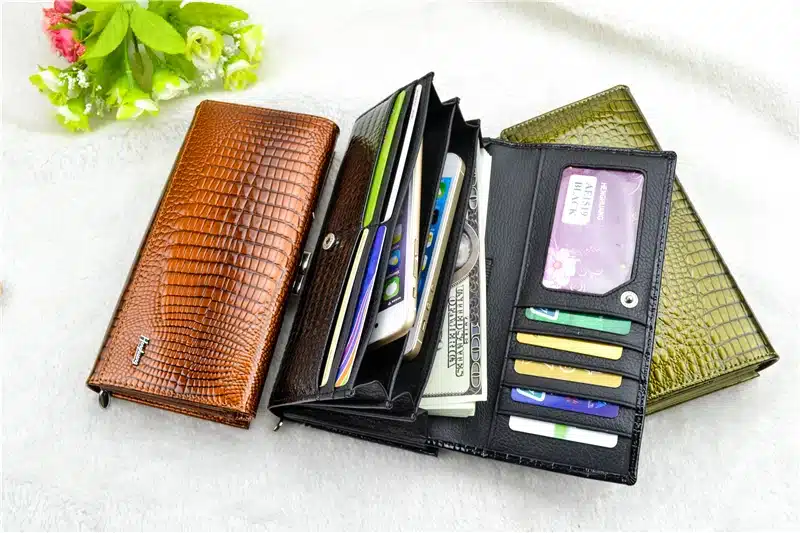 HH Genuine Leather Women Wallets Alligator Long Hasp Zipper Wallet Ladies Clutch Bag Purse 2019 New Female Luxury Purses 20