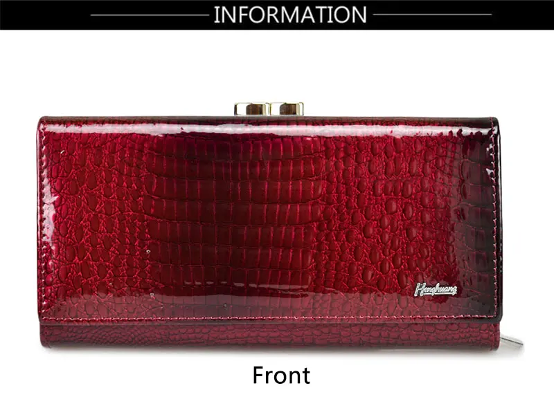 HH Genuine Leather Women Wallets Alligator Long Hasp Zipper Wallet Ladies Clutch Bag Purse 2019 New Female Luxury Purses 21