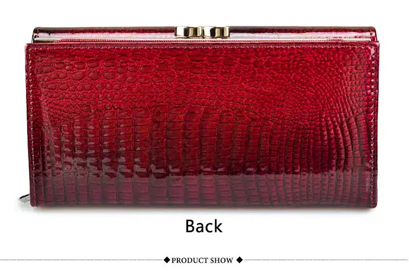 HH Genuine Leather Women Wallets Alligator Long Hasp Zipper Wallet Ladies Clutch Bag Purse 2019 New Female Luxury Purses 22