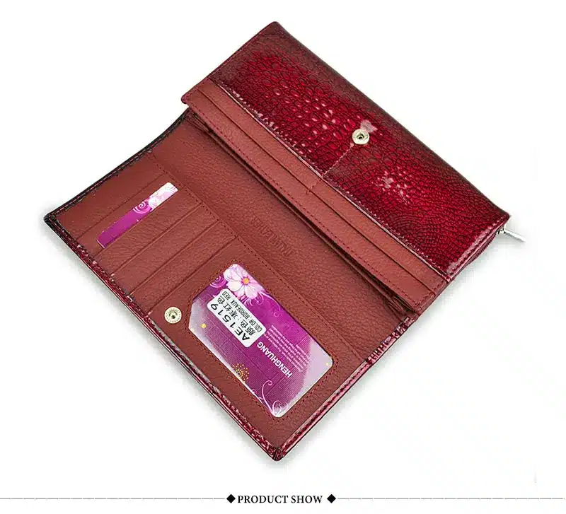 HH Genuine Leather Women Wallets Alligator Long Hasp Zipper Wallet Ladies Clutch Bag Purse 2019 New Female Luxury Purses 23