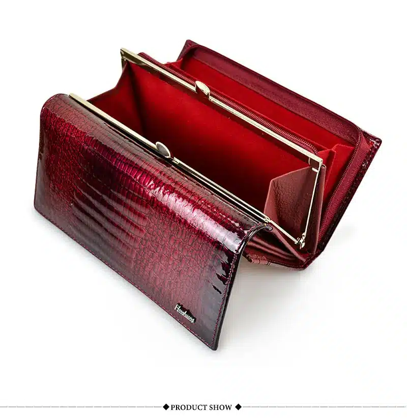 HH Genuine Leather Women Wallets Alligator Long Hasp Zipper Wallet Ladies Clutch Bag Purse 2019 New Female Luxury Purses 24