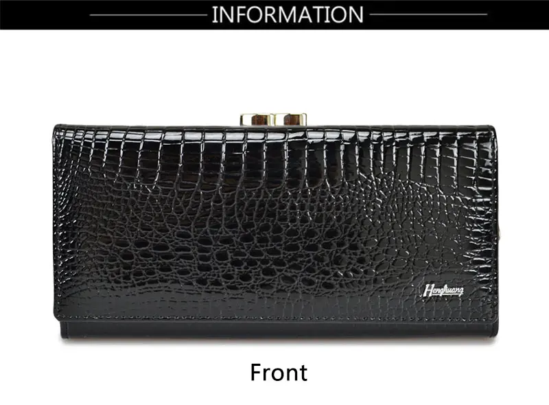 HH Genuine Leather Women Wallets Alligator Long Hasp Zipper Wallet Ladies Clutch Bag Purse 2019 New Female Luxury Purses 25