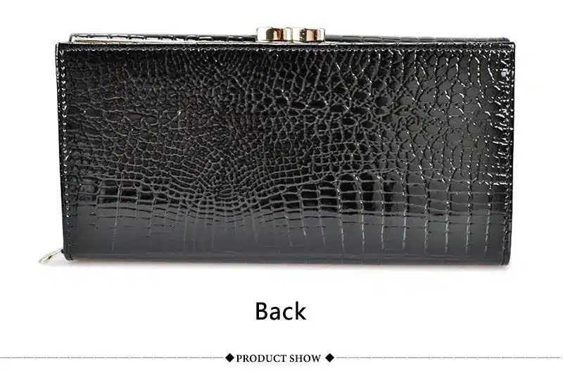 HH Genuine Leather Women Wallets Alligator Long Hasp Zipper Wallet Ladies Clutch Bag Purse 2019 New Female Luxury Purses 26
