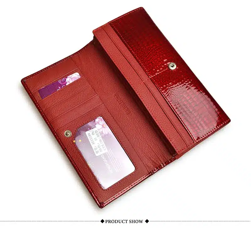 HH Genuine Leather Women Wallets Alligator Long Hasp Zipper Wallet Ladies Clutch Bag Purse 2019 New Female Luxury Purses 31