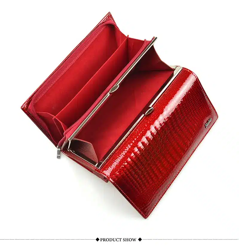 HH Genuine Leather Women Wallets Alligator Long Hasp Zipper Wallet Ladies Clutch Bag Purse 2019 New Female Luxury Purses 32