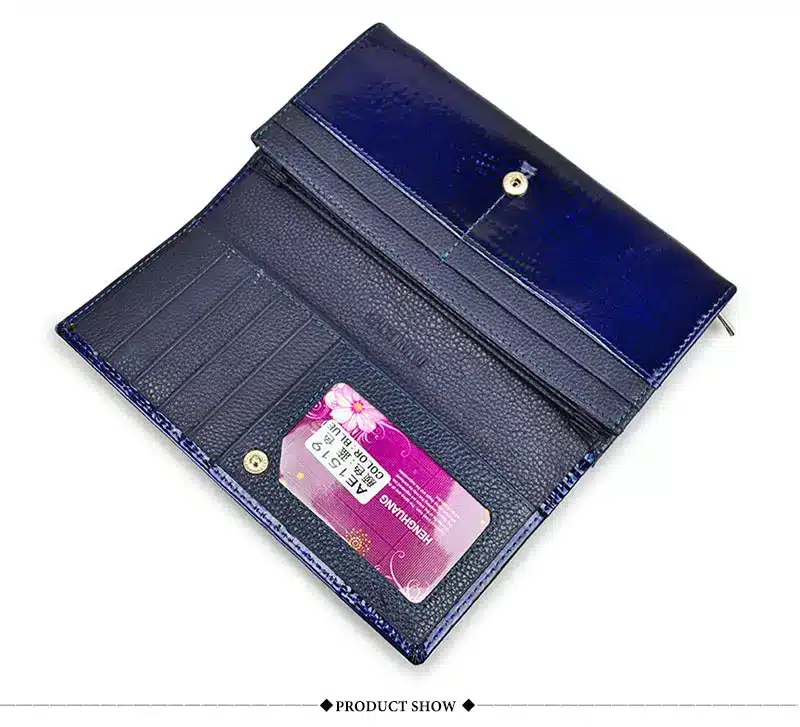 HH Genuine Leather Women Wallets Alligator Long Hasp Zipper Wallet Ladies Clutch Bag Purse 2019 New Female Luxury Purses 35