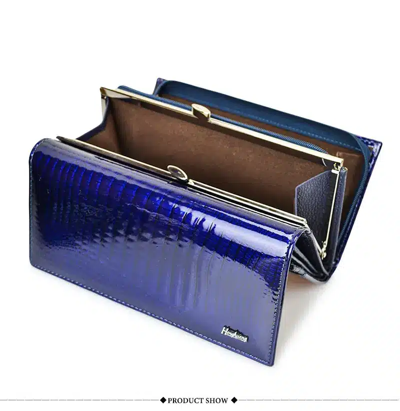 HH Genuine Leather Women Wallets Alligator Long Hasp Zipper Wallet Ladies Clutch Bag Purse 2019 New Female Luxury Purses 36