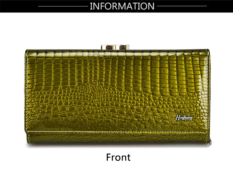 HH Genuine Leather Women Wallets Alligator Long Hasp Zipper Wallet Ladies Clutch Bag Purse 2019 New Female Luxury Purses 40