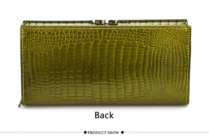 HH Genuine Leather Women Wallets Alligator Long Hasp Zipper Wallet Ladies Clutch Bag Purse 2019 New Female Luxury Purses 41