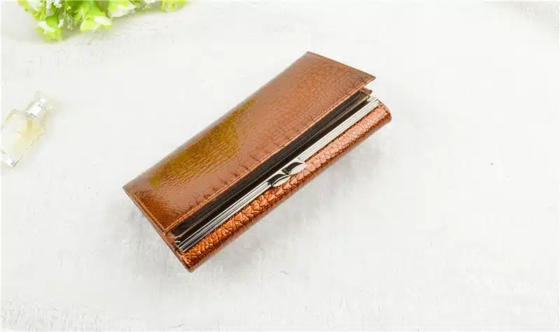 HH Genuine Leather Women Wallets Alligator Long Hasp Zipper Wallet Ladies Clutch Bag Purse 2019 New Female Luxury Purses 44