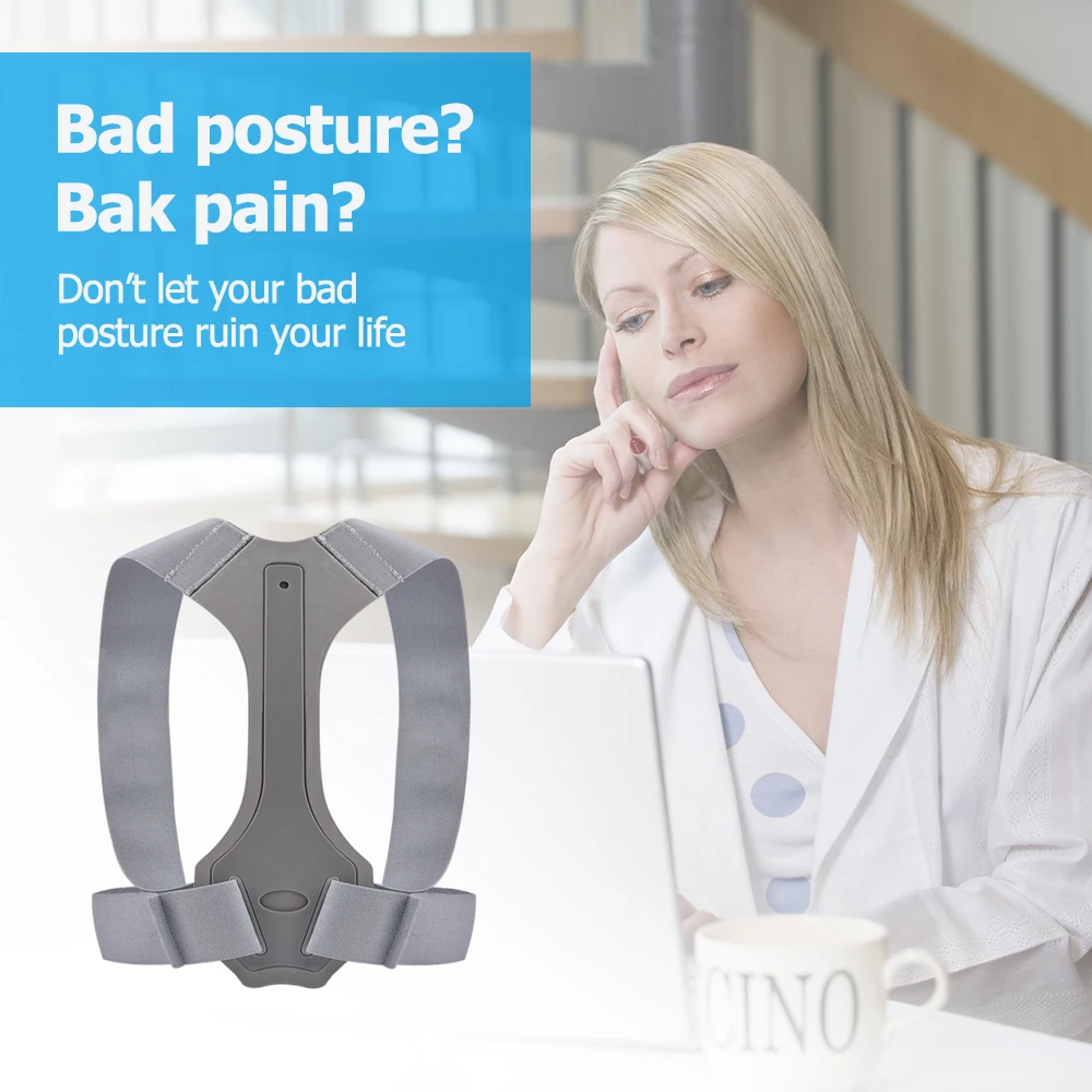 Adjustable Size Back Posture Corrector Back Pain Relief Support Spine Waist Straps Posture Correction Silver Belt For Men women 11