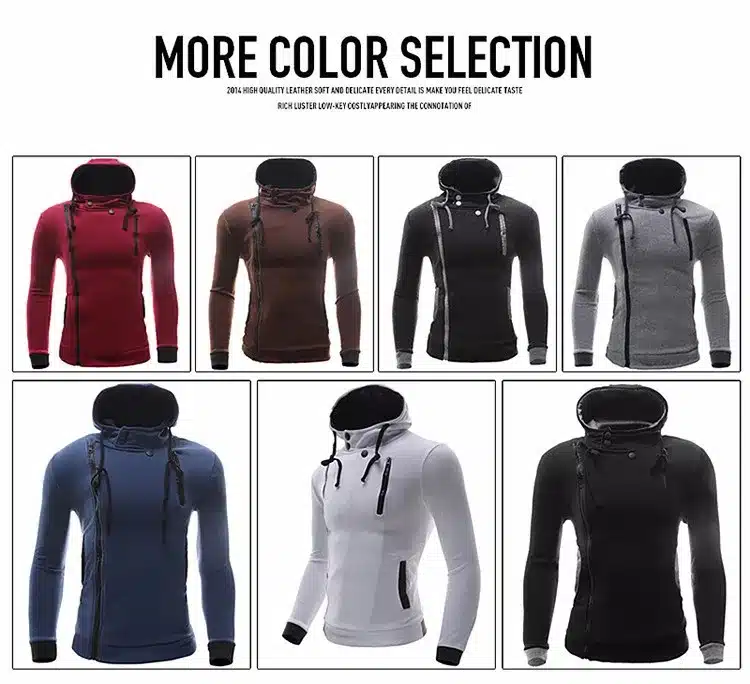 New Brand Sweatshirt Men Hoodies Fashion Solid Fleece Hoodie Mens Hip Hop Hoody Men's Tracksuits Slim Fit Men Sweatshirt 23