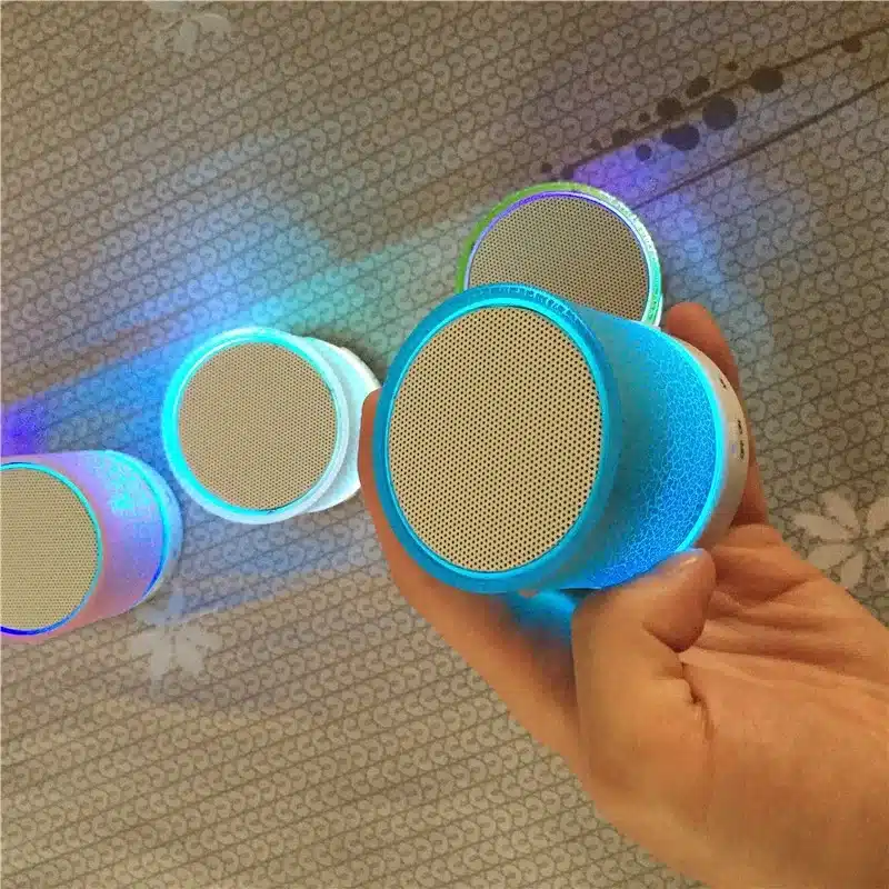 M&J A9 Portable Mini LED Bluetooth Speakers Wireless Small Music Audio TF USB FM Light Stereo Sound Speaker For Phone With Mic 16