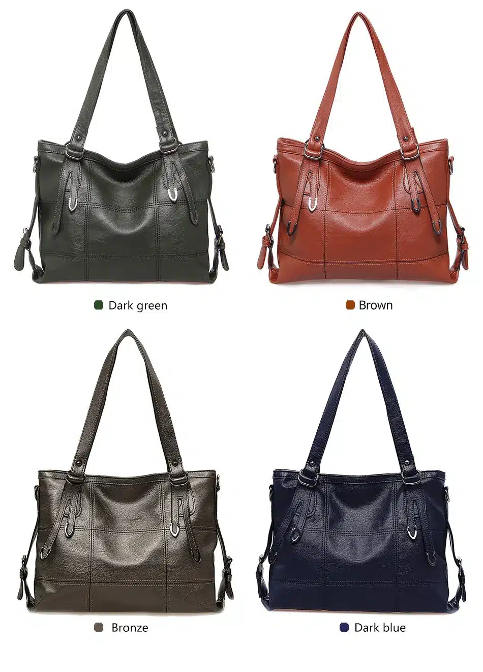 Luxury Handbags Women Bags Designer Plaid Women's Leather Handbags Big Casual Tote Bag Ladies Shoulder Bag Woman Double Arrows 20