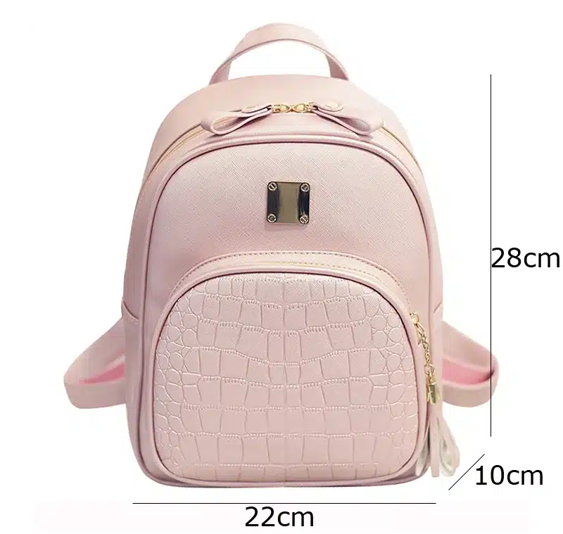 EnoPella women backpack leather school bags for teenager girls stone sequined female preppy style small backpack 5