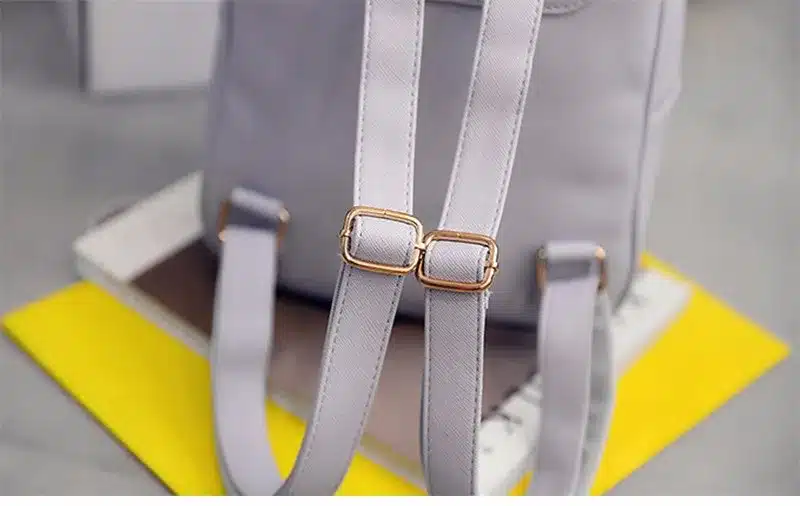 EnoPella women backpack leather school bags for teenager girls stone sequined female preppy style small backpack 30
