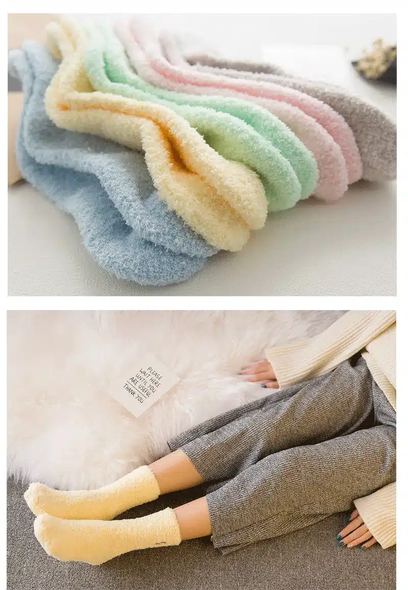 PEONFLY Embroidery CAT Deer Thickening women cotton Lovely Plush Keep Warm Sleep ladies funny cute Socks hosiery Winter kawaii 13