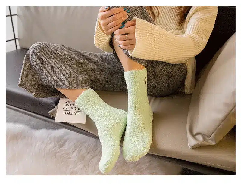 PEONFLY Embroidery CAT Deer Thickening women cotton Lovely Plush Keep Warm Sleep ladies funny cute Socks hosiery Winter kawaii 14